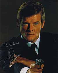 <b>...</b> gun and suit signed wonderfully by <b>Roger Moore</b>. He signed this autograph <b>...</b> - 3536rm